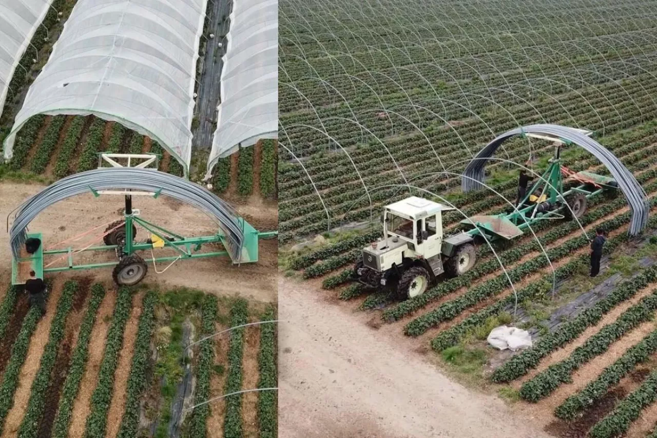 Maszyna marki Heuling pomocna przy wznoszeniu lub przestawianiu tuneli